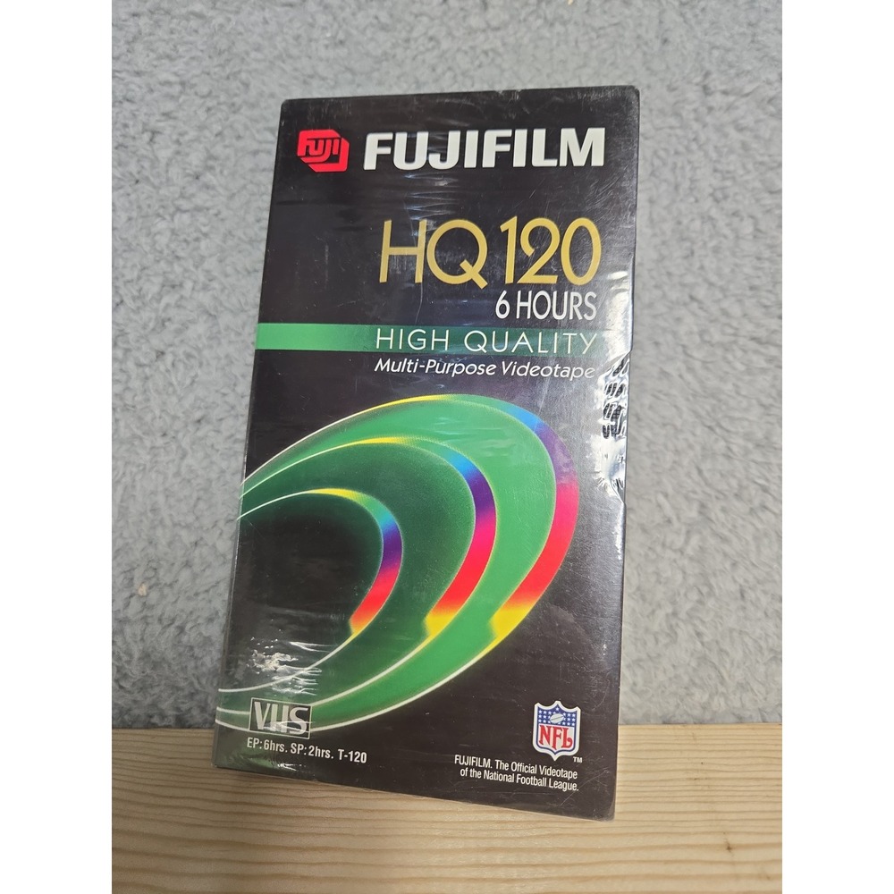 Fujifilm HQ 120 VHS Tape‎ NEW Sealed T-120 6 Hour High Quality Blank NFL
